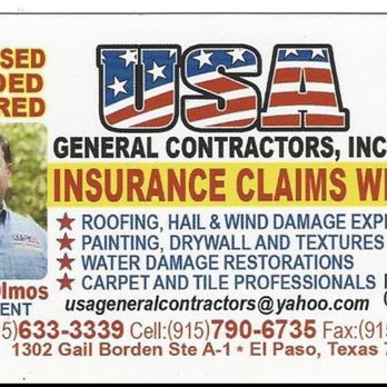 USA General Contractors Roofing - Business card - Roofing Near Me - El Paso, Texas USA General Contractors Roofing - Business card - Roofing Near Me - El Paso, Texas