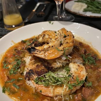 Haywire - Blackened catfish and shrimp with Jambalaya - New American Near Me - Plano, Texas