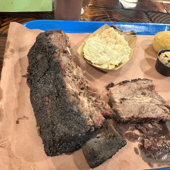 Post Oak Barbecue - Beef rib special, potato salad, brisket - Smokehouse Near Me - Denver, Colorado Post Oak Barbecue - Beef rib special, potato salad, brisket - Smokehouse Near Me - Denver, Colorado