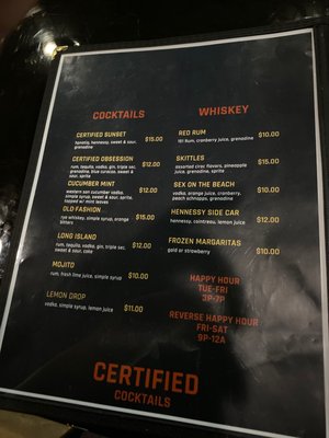 Menu photo 5 Certified Bar & Grill Spring, TX