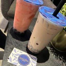 Strawberry Slush and Chocolate Milk Tea Strawberry Slush and Chocolate Milk Tea