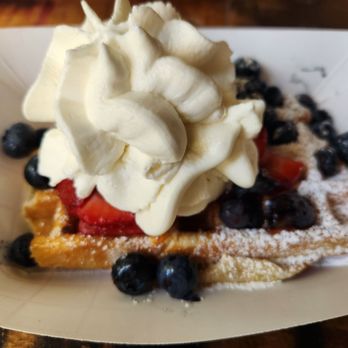 Cast Iron Waffles - Berries - Coffee & Tea Near Me - Charlotte, North Carolina
