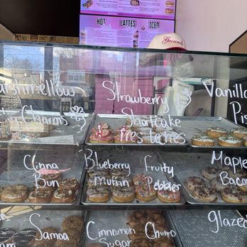 Grounds Donut House - Donut Display upon entry - Coffee & Tea Near Me - Bronx, New York Grounds Donut House - Donut Display upon entry - Coffee & Tea Near Me - Bronx, New York