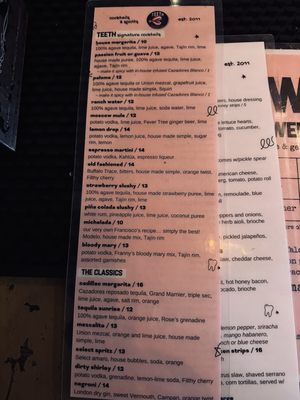 Menu photo 2 Teeth San Francisco, CA