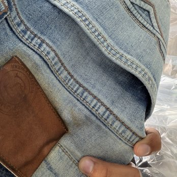 Five Star Cleaners - Leather patch caused stain - Laundry Services Near Me - San Antonio, Texas Five Star Cleaners - Leather patch caused stain - Laundry Services Near Me - San Antonio, Texas