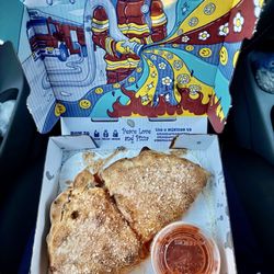 Pepperoni mushroom calzone