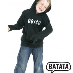 Batata - Shirt AB/CD mit Kapuze, was Cooles zum Schulanfang, aus Bio-Baumwolle