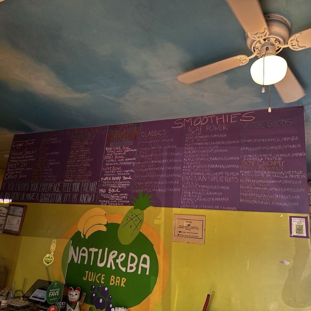 Natureba Brazilian Cafe - Menu 02/2026 - Juice Bars & Smoothies Near Me - Redondo Beach, California