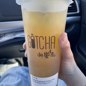 Gotcha Tea - Honey Kumquat Green Tea - Bubble Tea Near Me - San Diego, California