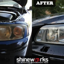 Shineworks Headlight Restoration - Volvo back to life. Clear headlights don't just look good, they keep you and your family safe!
