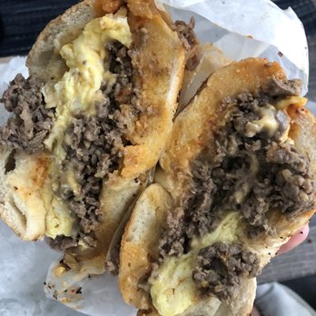 Between the Bagel - smb - bulgogi breakfast bagel: needs more acidity - Bagels Near Me - Astoria, New York Between the Bagel - smb - bulgogi breakfast bagel: needs more acidity - Bagels Near Me - Astoria, New York