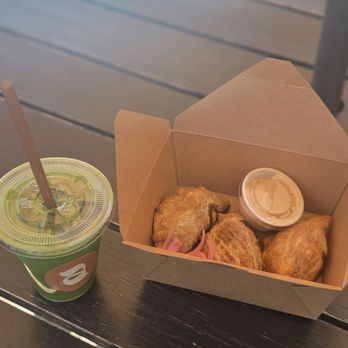 Abode Coffee - Salted Maple Matcha and Mushroom Verde Empanadas - Coffee & Tea Near Me - Wildomar, California
