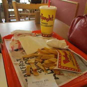 Bojangles - Bojangles, Miami Blvd, Durham: My typical Boj breakfast: Country Ham Biscuit, Small Fries, Water. - Food Near Me - Durham, North Carolina