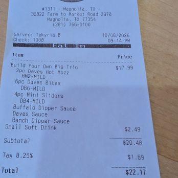 Dave's Hot Chicken - check - Chicken Shop Near Me - Magnolia, Texas
