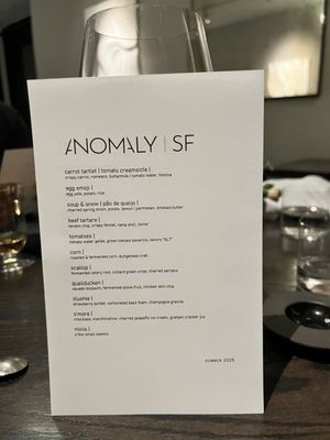 Menu photo 7 Anomaly SF San Francisco, CA