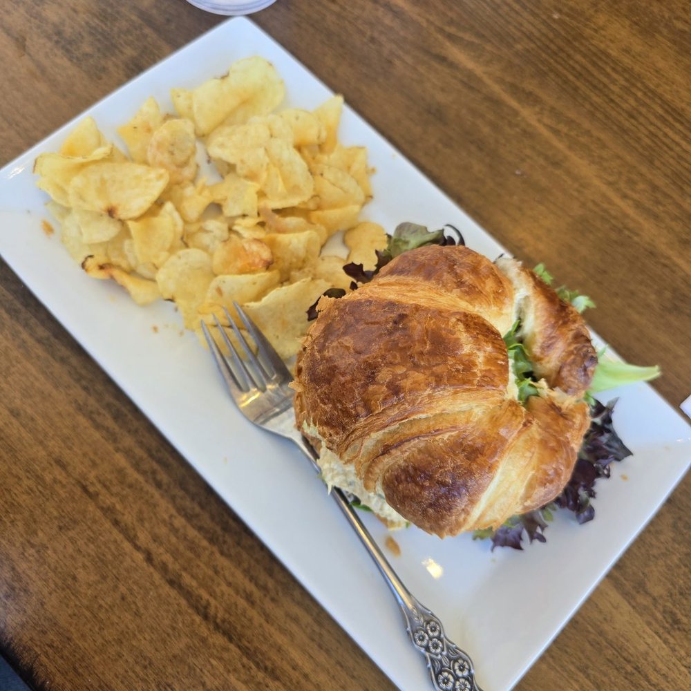 Mountain House Cafe - Chicken Salad Croissant, good size, good amount of chips - Coffee & Tea Near Me - St. Louis, Missouri Mountain House Cafe - Chicken Salad Croissant, good size, good amount of chips - Coffee & Tea Near Me - St. Louis, Missouri