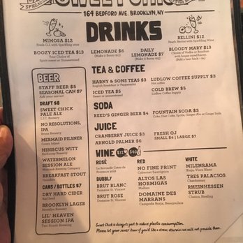 Sweet Chick - Libations - Southern Near Me - Brooklyn, New York Sweet Chick - Libations - Southern Near Me - Brooklyn, New York