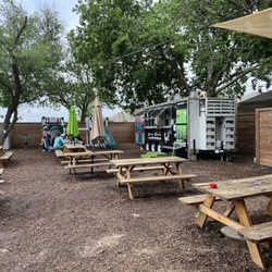 Progress Coffee + Beer - Picnic style seating; food trucks; playground