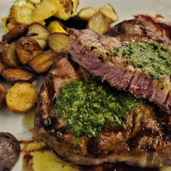 Bridgewater Bistro - Grilled ribeye. Delicious! - New American Near Me - Astoria, Oregon