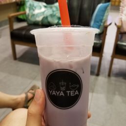 Taro milk tea with boba Taro milk tea with boba