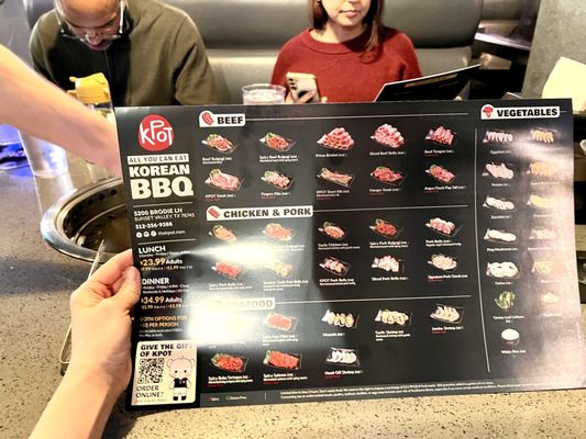 Menu photo 1 KPOT Korean BBQ & Hot Pot Sunset Valley, TX Menu photo 1 KPOT Korean BBQ & Hot Pot Sunset Valley, TX