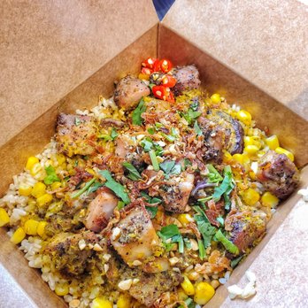 Basil Box - a meal in a box with rice and vegetables - Thai Near Me - North York, Ontario Basil Box - a meal in a box with rice and vegetables - Thai Near Me - North York, Ontario