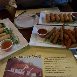 Mozzarella sticks, zucchini sticks, and eggrolls