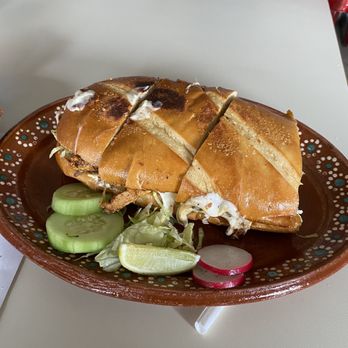 La Mixte-ca - 3 meat torta: chorizo, carne asada and Al pastor - Tacos Near Me - Middletown, California