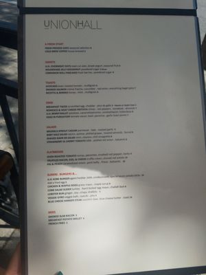 Menu photo 7 Union Hall Hoboken, NJ