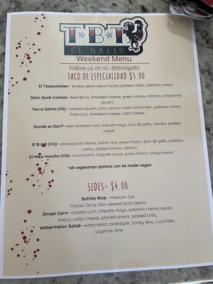 Menu photo 7 TBT El Gallo Richmond, VA Menu photo 7 TBT El Gallo Richmond, VA