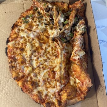 Stoner's Pizza Joint Davie  - How my pizza arrives.. barely any pineapple and ham - Pizza Near Me - Davie, Florida