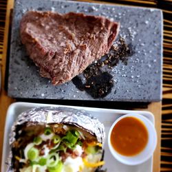 Bourbon Jack's - Flat Iron Steak and Baked Potato, Great Service and awesome food!!!