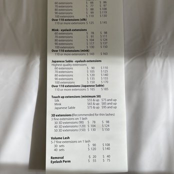 Kala Spa Hawaii - Menu for eyelash extensions. - Skin Care Near Me - Honolulu, Hawaii Kala Spa Hawaii - Menu for eyelash extensions. - Skin Care Near Me - Honolulu, Hawaii