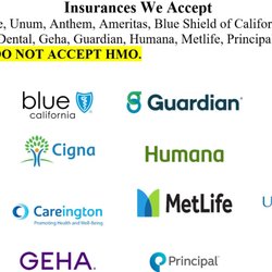 We are a private dental clinic in Whittier, CA. These are Dental insurances that we accept. We do not accept HMO.