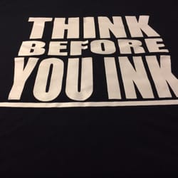 Liquid Gold Apparel & Prints - Production run for think before you Ink tattoo shop of Queens