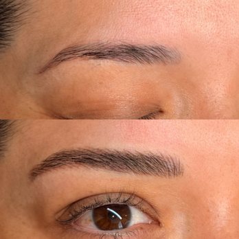 Mink Brow - This is what my brows looked before and the bottom is after my first session - Permanent Makeup Near Me - Huntington Beach, California Mink Brow - This is what my brows looked before and the bottom is after my first session - Permanent Makeup Near Me - Huntington Beach, California