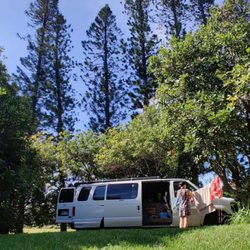 Big Island Campers - Camping in Volcano National Park, Big Island of Hawaii.  Next stop South Point, Then on to Miranda's Coffee Farm.