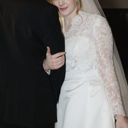 Amy Jane Studio - Lace jacket that she altered around the neck, shoulders, and added lace to the bottom of.