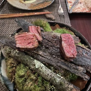 Elements - Ribeye and Wagyu Delmonico with aligot potato and mushroom - New American Near Me - Princeton, New Jersey