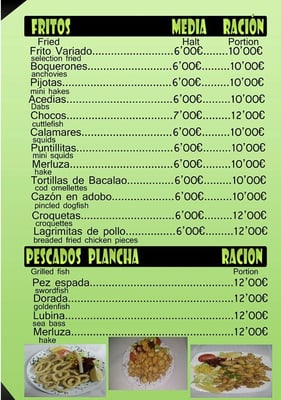Menu photo 3 Hermanos Gomez Jardines Seville, SE