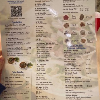 Pho Nguyen - Menu - Vietnamese Near Me - Milpitas, California