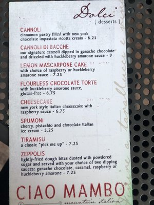 Menu photo 3 Mambo - Mountain Italian Whitefish, MT Menu photo 3 Mambo - Mountain Italian Whitefish, MT