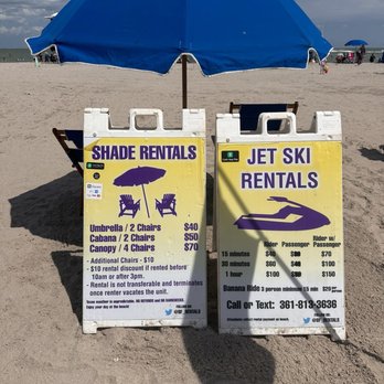 McGee Beach - Umbrella without chairs, $30, not listed - Beaches Near Me - Corpus Christi, Texas