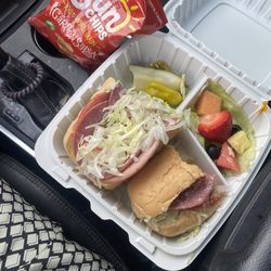 Sub Shack No 12 - my half eaten sandwich lol (italian cold cut on a french roll)