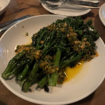 Louie - Broccolini, Calabrian Vinaigrette - Italian Near Me - Clayton, Missouri Louie - Broccolini, Calabrian Vinaigrette - Italian Near Me - Clayton, Missouri