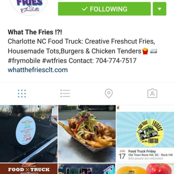 Whatthefriesclt - Check out the instagram and FB pages for mouthwatering photos - Food Trucks Near Me Whatthefriesclt - Check out the instagram and FB pages for mouthwatering photos - Food Trucks Near Me