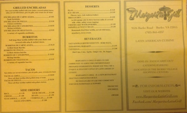 Menu photo 7 Margaritas Grill Burke, VA Menu photo 7 Margaritas Grill Burke, VA