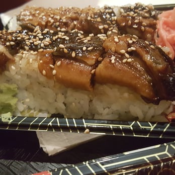 Sushi Express - R18 Sweet 'n Eel roll: fried banana, cream cheese, and eel on top - Japanese Near Me - Miami Beach, Florida Sushi Express - R18 Sweet 'n Eel roll: fried banana, cream cheese, and eel on top - Japanese Near Me - Miami Beach, Florida