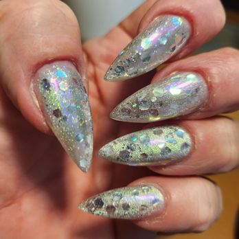 Lux Nails - I love this disco ball nail look!! - Nail Salons Near Me - North Brunswick Township, New Jersey Lux Nails - I love this disco ball nail look!! - Nail Salons Near Me - North Brunswick Township, New Jersey