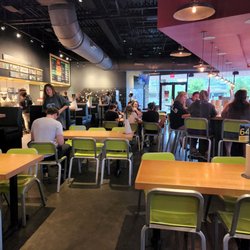 Hopdoddy Burger Bar - Empty tables.